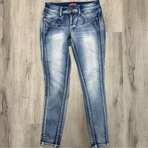 YMI Slim-Hers Blue Denim Skinny Jeggings 9